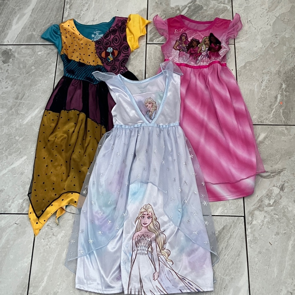 GIRLS - Nightgown Variety Pack | Bundle of Three Pieces | 5-6
